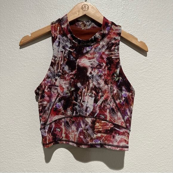 Lululemon Cropped Sports Bra Mesh Cropped Tank SZ 6 - Picture 7 of 10